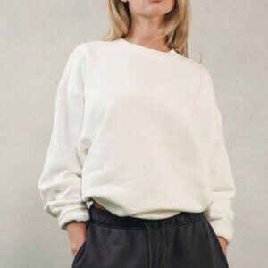 Elwood Oversized Core Crewneck Vintage White Unisex Size Small